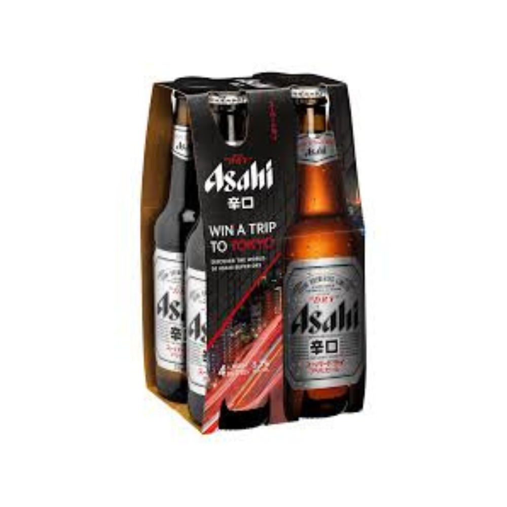 CERVEZA ASAHI SUPER DRY FOUR PACK 330ML