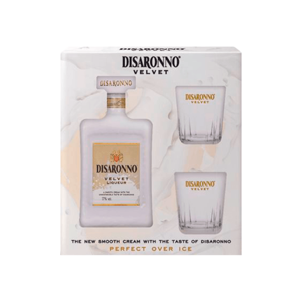 PACK LICOR DISARONNO VELVET 700ML + 2 VASOS PLÁSTICO